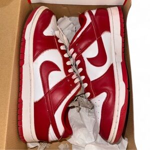 Nike Red and White Athletic Shoes